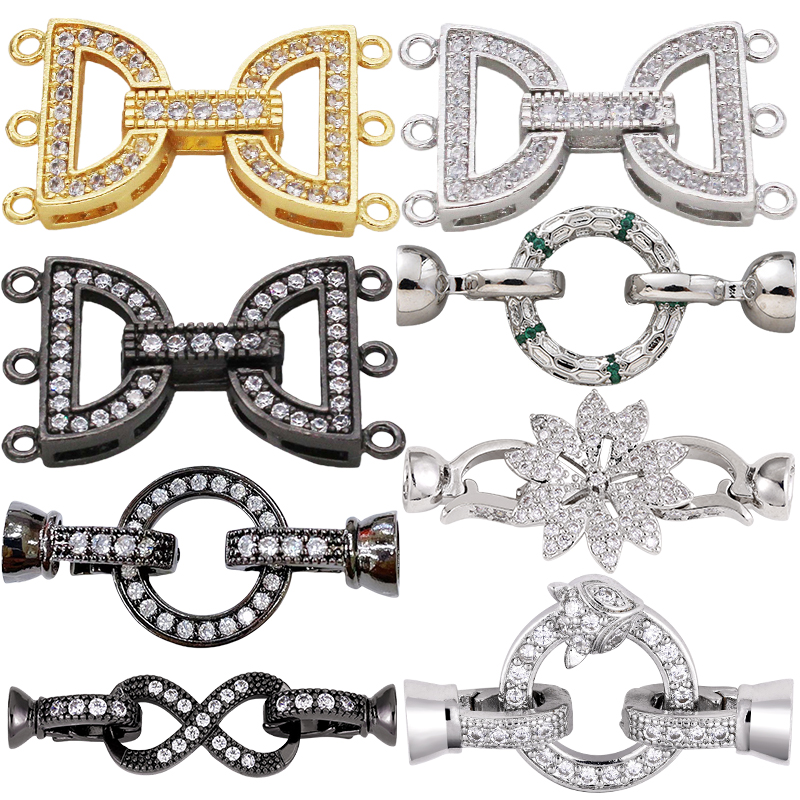 Jewelry Making Hardware - Konektor Pengunci Dekoratif Berlapis Emas 18K