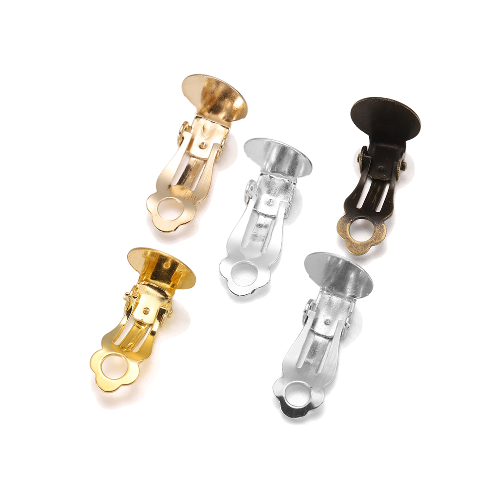 Jewelry Making Kit - 50pcs/Lot 10mm Klip Anting Logam untuk