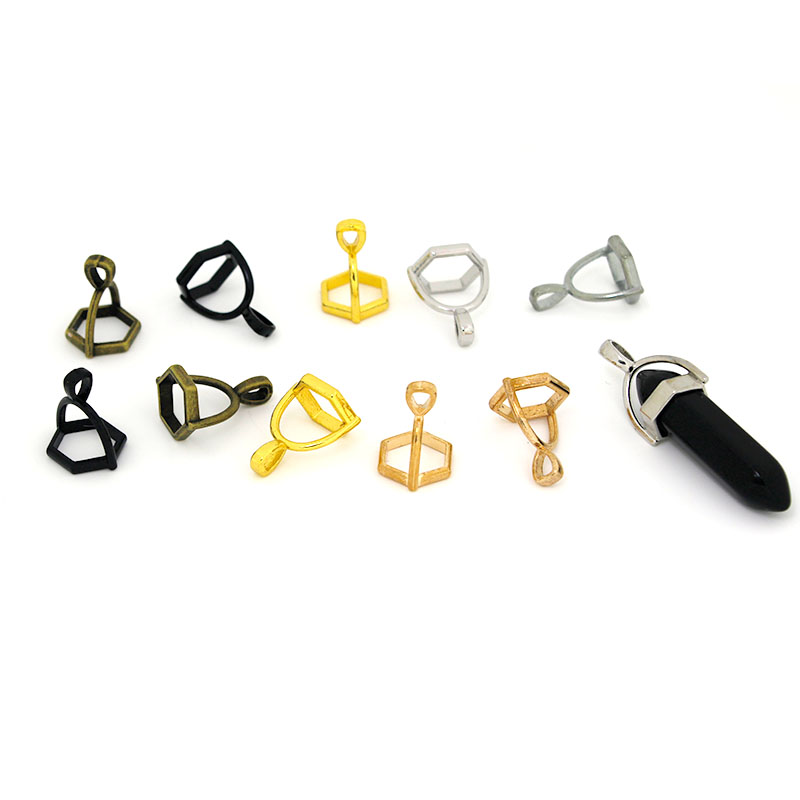 Jewelry Making Parts - 20 Buah Topi Batu Permata Heksagonal