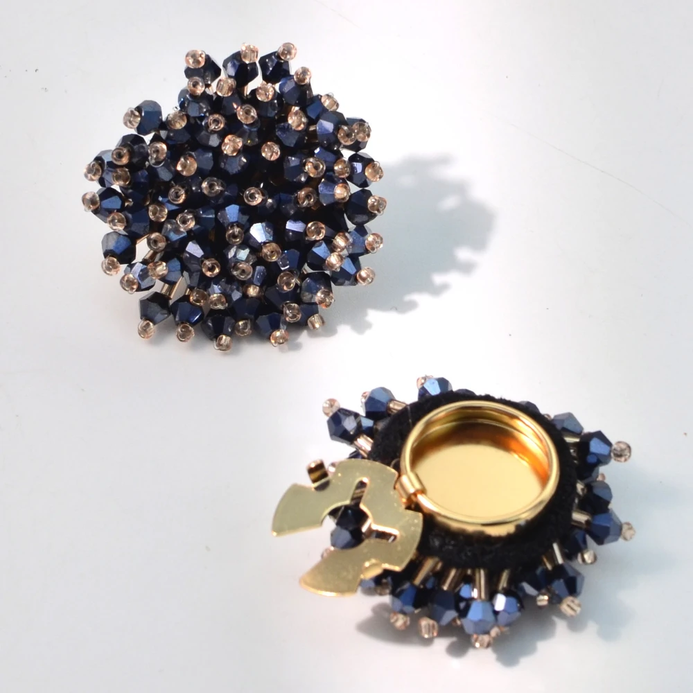 Jewelry Making Parts - 2 Buah Penutup Kancing Elegan Kancing