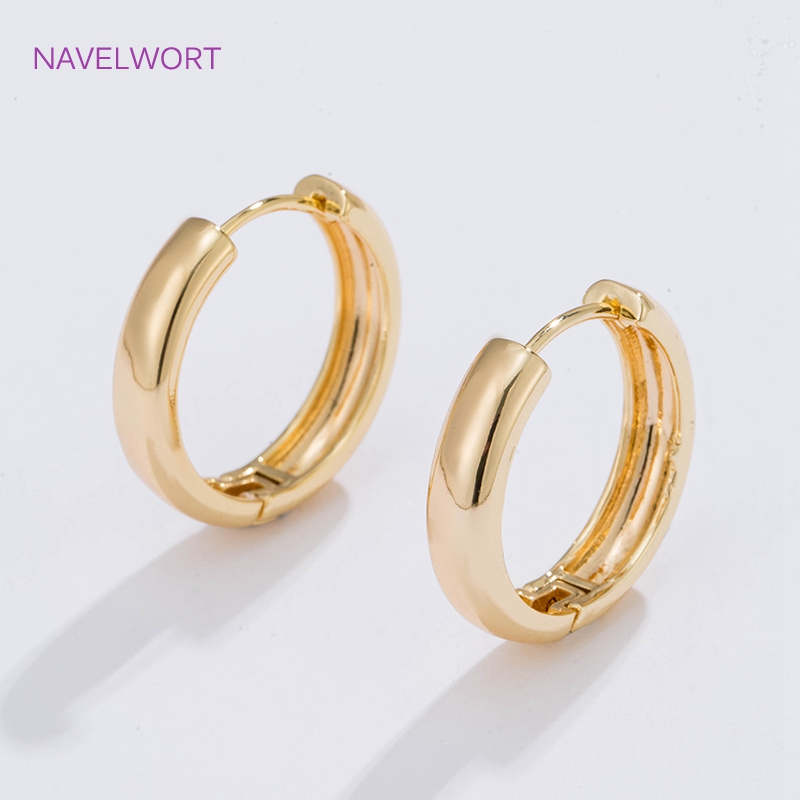 Jewelry Making Ideas - 6 Ukuran Anting Lingkaran Berlapis Emas