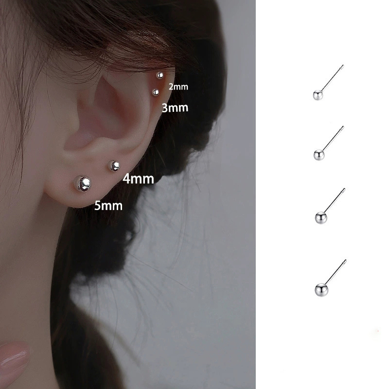 Beading Needle Fine - Anting Tusuk Perak 925 Unisex Mini