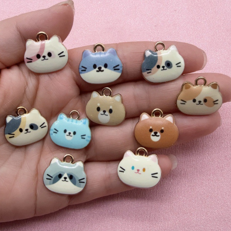 Jewelry Making - 12 Buah Liontin Minyak Tetes Paduan
