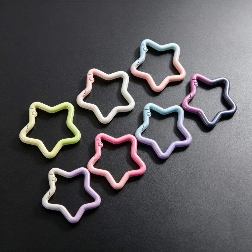 Jewelry Making Ideas - 5 Buah Cincin Kunci Bentuk Bintang