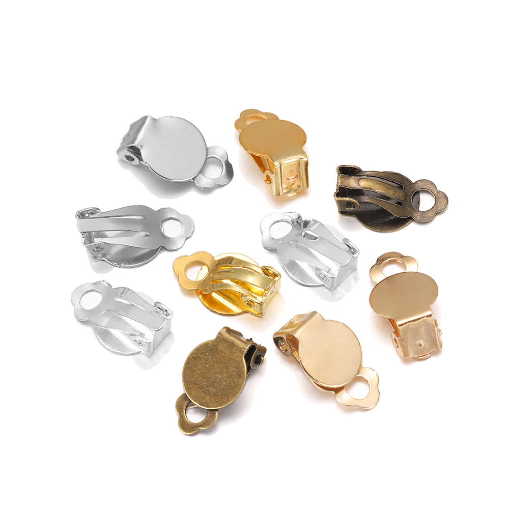 50pcs/Lot 10mm Klip Anting Log - Jewelry Making Kit ulasan dan harga