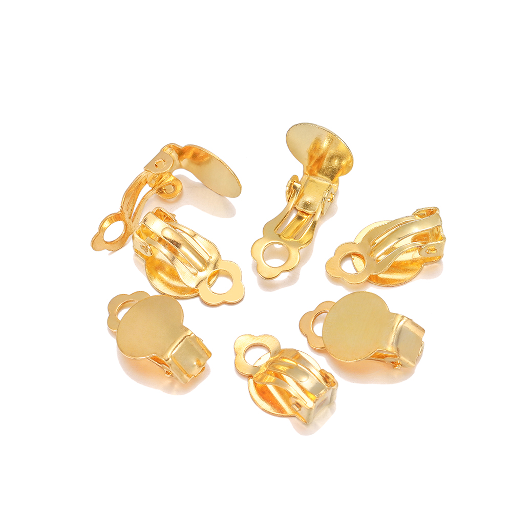 50pcs/Lot 10mm Klip Anting Log - Jewelry Making Kit ulasan dan harga