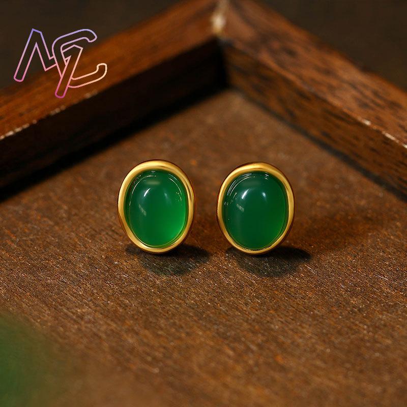 Anting Giok Hijau Alami Jimat  - Jewelry Making With Stones ulasan dan harga
