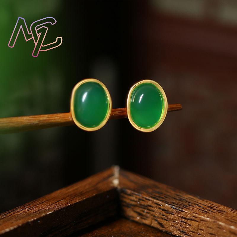 Anting Giok Hijau Alami Jimat  - Jewelry Making With Stones ulasan dan harga