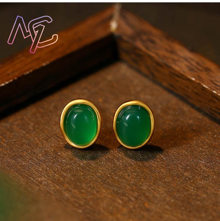 Anting Giok Hijau Alami Jimat  - Jewelry Making With Stones ulasan dan harga