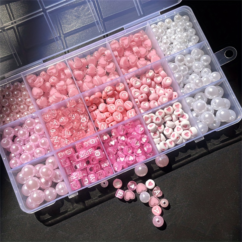 10-Piece Kotak Alfabet Pink, M - Jewelry Making Kit ulasan dan harga
