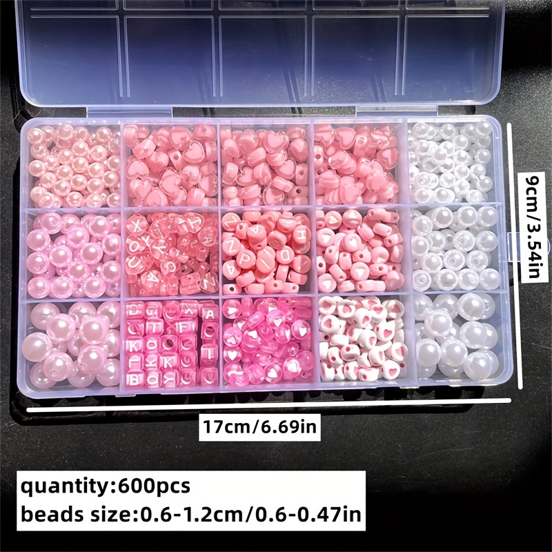 10-Piece Kotak Alfabet Pink, M - Jewelry Making Kit ulasan dan harga