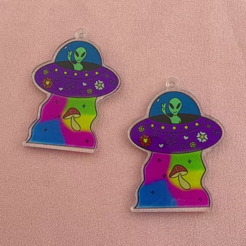 10 Buah Liontin Karakter Alien - Jewelry Making ulasan dan harga