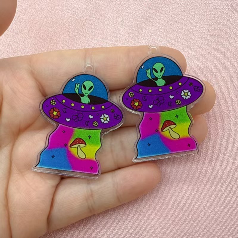 10 Buah Liontin Karakter Alien - Jewelry Making ulasan dan harga