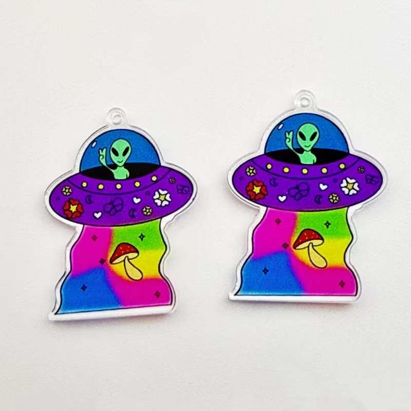 10 Buah Liontin Karakter Alien - Jewelry Making ulasan dan harga