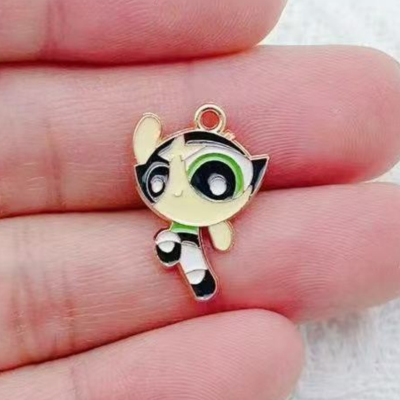 10 Buah Liontin Gadis Kartun B - Jewelry Making ulasan dan harga