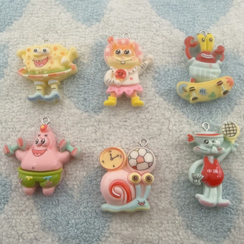 10 buah liontin resin kartun,  - Jewelry Making ulasan dan harga