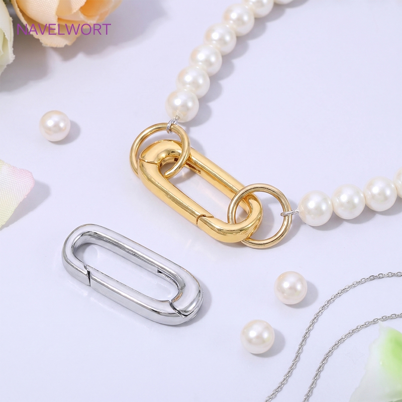 1/2/4Pcs Penjepit Oval Berlapi - Jewelry Making Articles ulasan dan harga