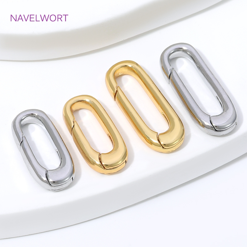 1/2/4Pcs Penjepit Oval Berlapi - Jewelry Making Articles ulasan dan harga