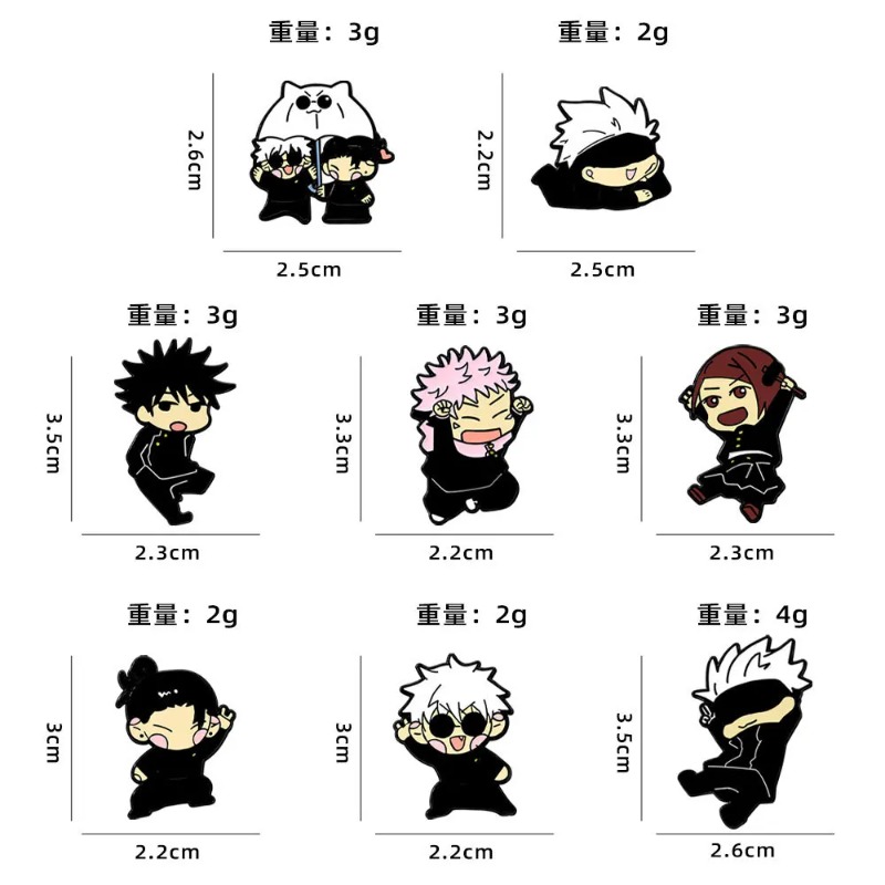 8pcs Set Pin Enamel Anime Itad - Jewelry Making Kit ulasan dan harga