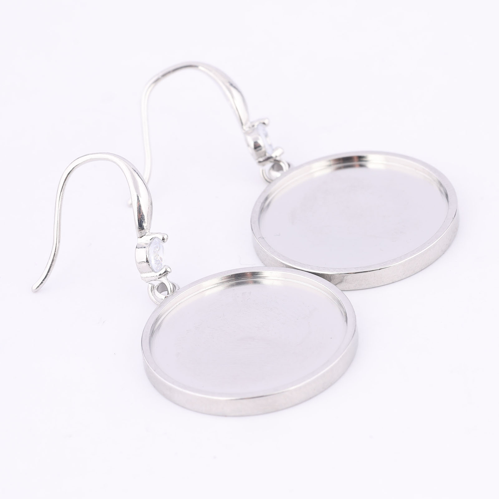 6pcs Setting Bezel Anting Cabo - Jewelry Making With Stones ulasan dan harga