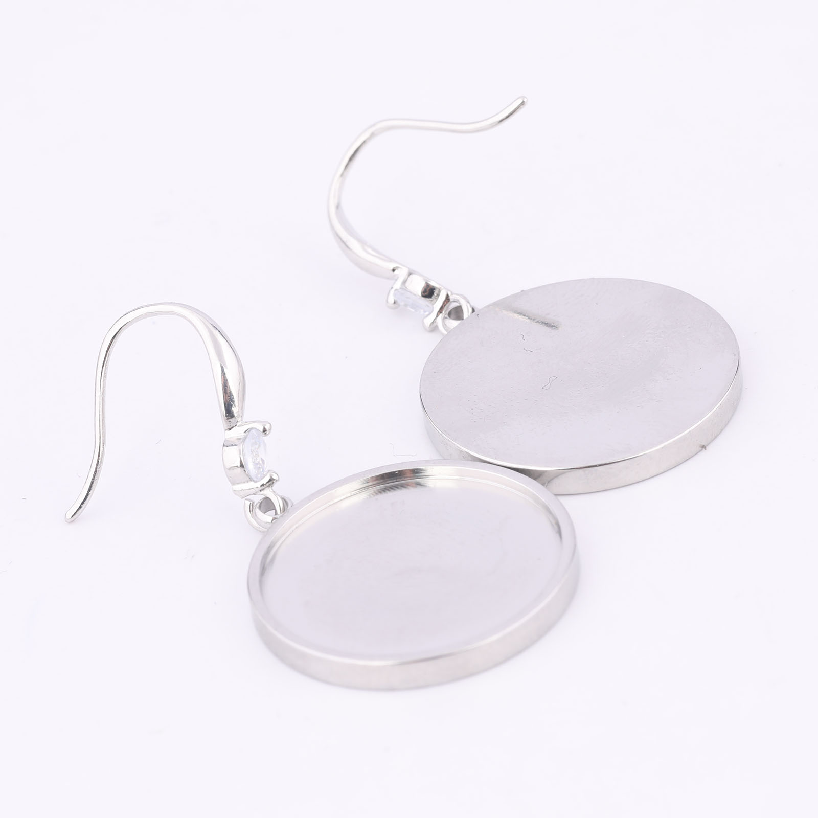 6pcs Setting Bezel Anting Cabo - Jewelry Making With Stones ulasan dan harga
