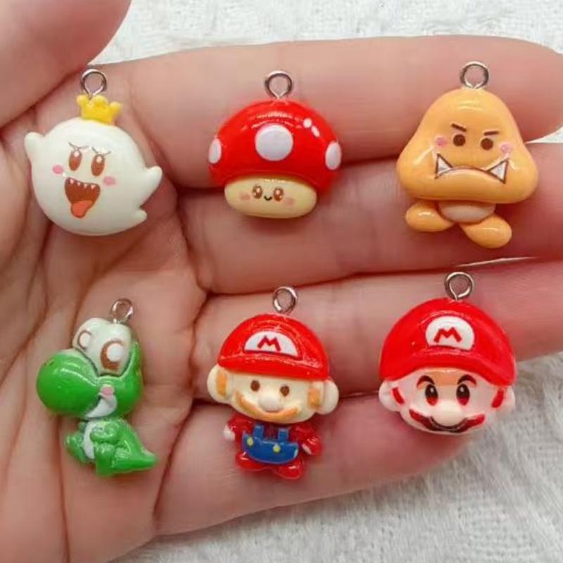 10 buah liontin kartun resin,  - Jewelry Making ulasan dan harga