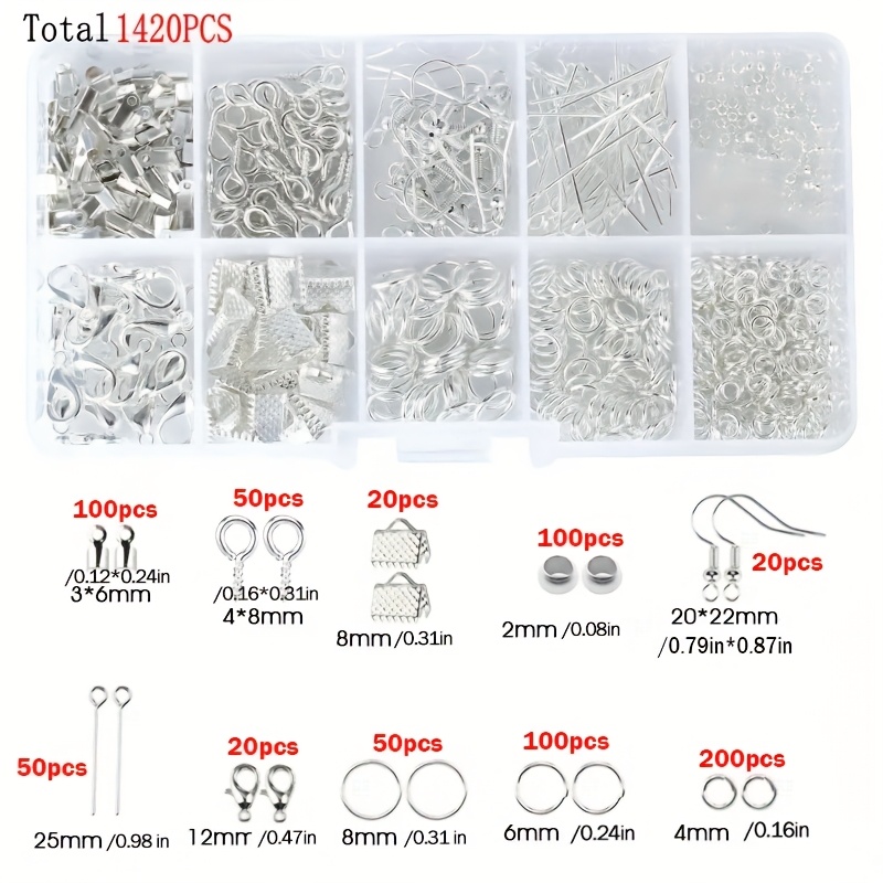 1420pcs 1 kotak Set Perlengkap - Jewelry Making Kit ulasan dan harga