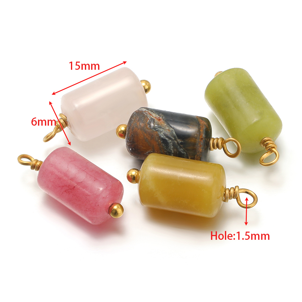 10 Buah Liontin Silinder Jimat - Jewelry Making With Stones ulasan dan harga