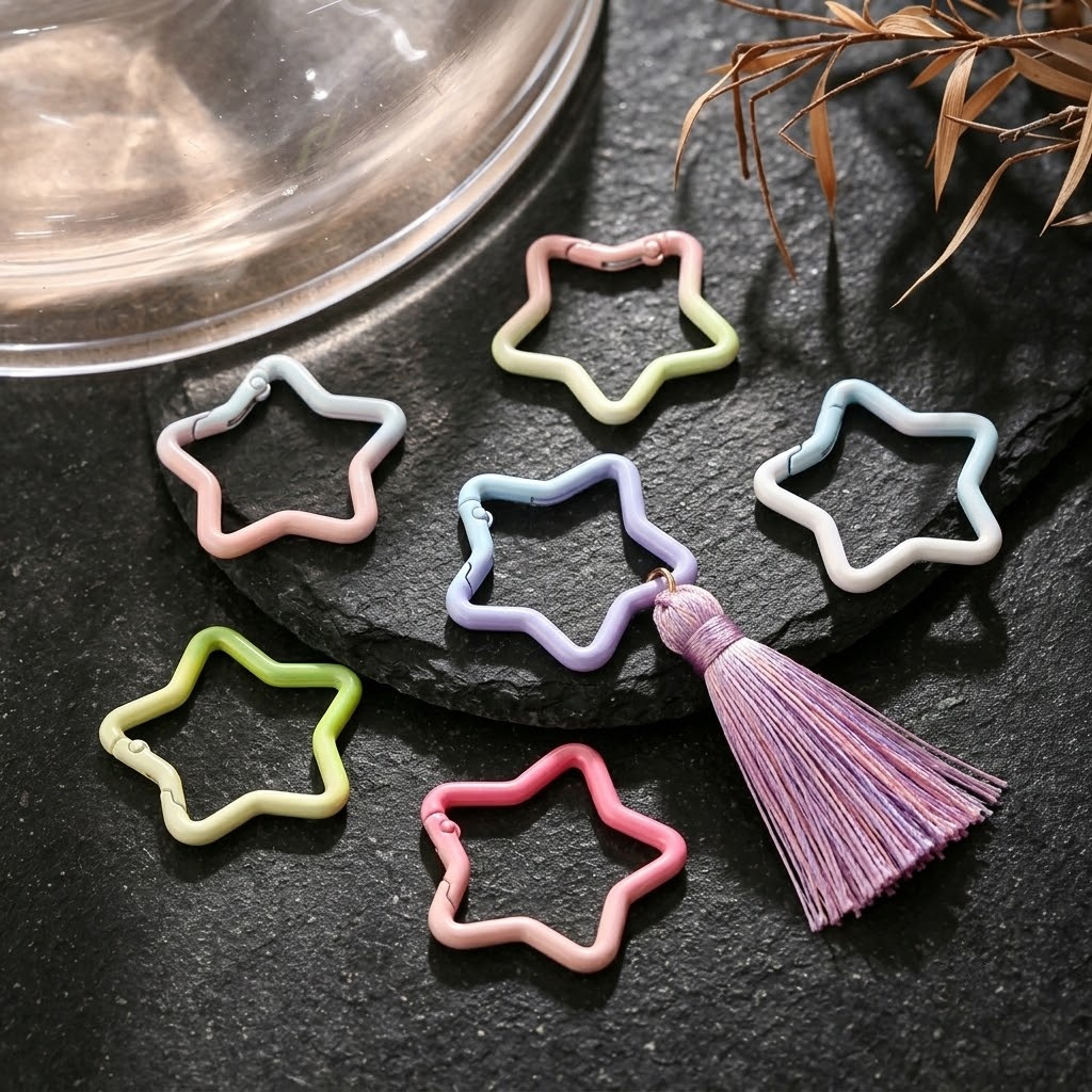 5 Buah Cincin Kunci Bentuk Bin - Jewelry Making Ideas ulasan dan harga