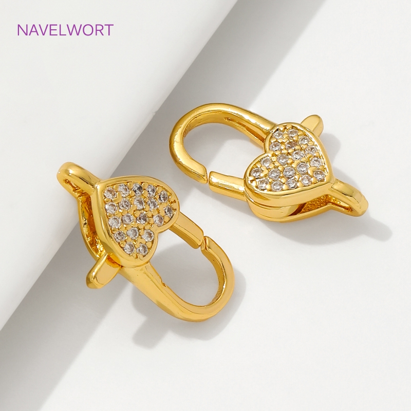 Gesper Lobster Hati Zirkon Ber - Jewelry Making Ideas ulasan dan harga