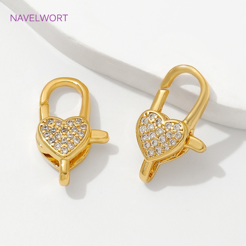 Gesper Lobster Hati Zirkon Ber - Jewelry Making Ideas ulasan dan harga